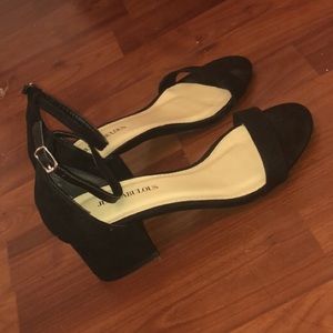 Black block heels